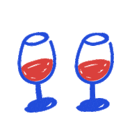 Vinsdumidi cheers wine vin sante Sticker