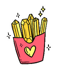 hungry french fries Sticker