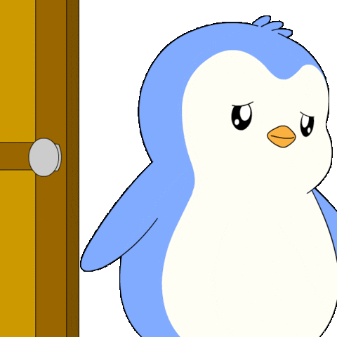 Awkward No Thank You Sticker by Pudgy Penguins