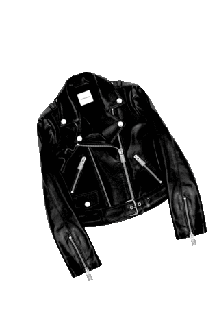 ANINEBING giphyupload leather jacket anine bing anine bing jacket Sticker
