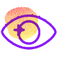 emiliethonat oeil-studio-sale-couleur Sticker