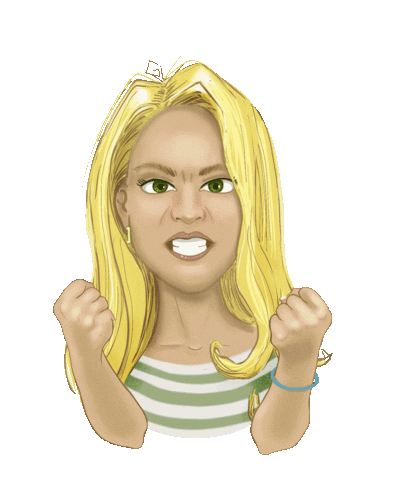 Angry Girl Sticker