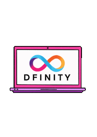 DFINITY pink blue crypto orange Sticker