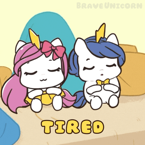 Tired Burnout GIF by Brave Unicorn