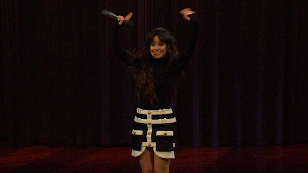 Happy Camila Cabello GIF by The Late Late Show with James Corden