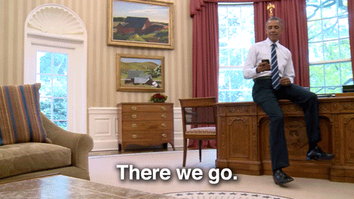 there we go text GIF by Obama