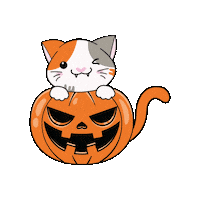 Trick-Or-Treat Cat Sticker by Petique, Inc.