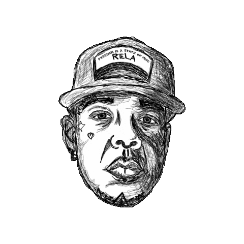 Hiphop Caricatura Sticker