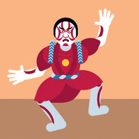 laronimation dance japan scary traditional GIF
