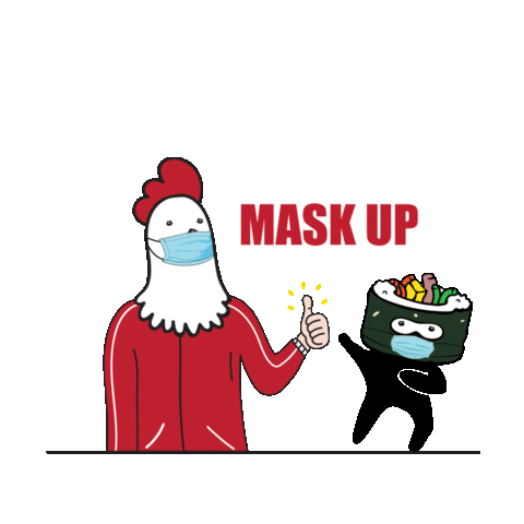 Mask Sticker by Jinjja Chicken