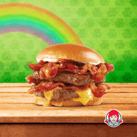 st. patricks bacon GIF by Wendy's Puerto Rico
