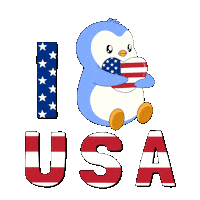 United States Penguin Sticker by Pudgy Penguins