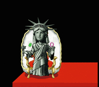 Lady Liberty Art GIF by Robodrone