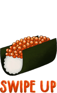 Swipeup Sushi Sticker by Nami Nori