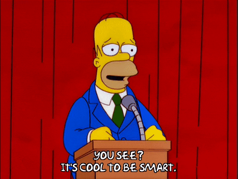 cool to be smart homer simpson GIF