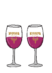 Koonara cheers good times redwine wine glass Sticker