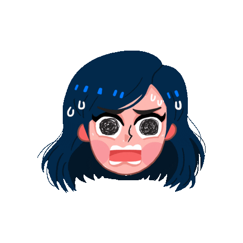 Scared Girl Sticker