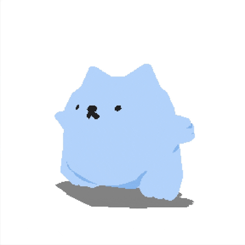 Sick Blue Cat GIF by sillynub