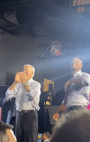 Wes Moore And Joe Biden Groove At Campaign Event