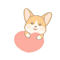 hellopitto love heart i love you corgi Sticker