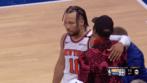 New York Knicks Hug GIF by NBA