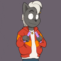 meowtinz rave furry skunk glowsticks GIF