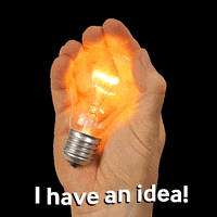 BrandfireSuomi hand thinking idea light bulb GIF