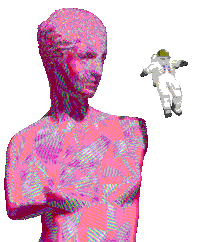 Space Suit Spinning Sticker by badblueprints