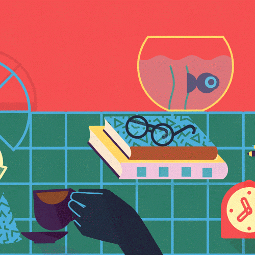 AnchorPoint art cat coffee loop GIF