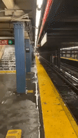 Intense Thunderstorms Flood New York City Subway Station