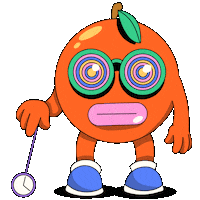 Time Orange Sticker
