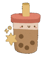 cissyartcafe boba bubble tea cissyartcafe Sticker