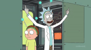 rick and morty middle fingers GIF