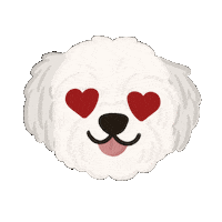 In Love Dog Sticker by Ann of Facedit