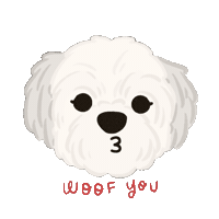 In Love Dog Sticker by Ann of Facedit