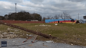 Tornado Leaves Trail of Destruction in Houston Suburb