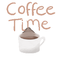 _daniellesdoodles_ coffee caffeine mug coffee time Sticker