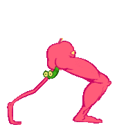 Tomasvall strong apple walking worm Sticker