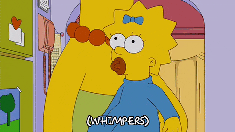 Scared Maggie Simpson GIF by The Simpsons