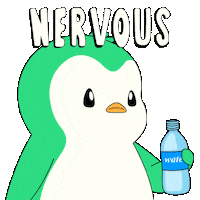 Scared Penguin Sticker by Abster