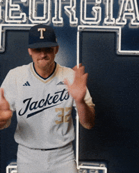 Georgia Tech Baseball GIF by Georgia Tech Yellow Jackets