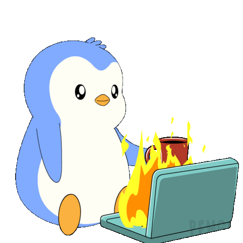 Nervous Good Morning Sticker by Pudgy Penguins