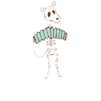 Halloween Skeleton Sticker by Bellabu Bear