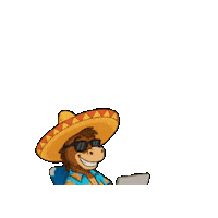 MrSanchosCozumel happy beach mexico job Sticker