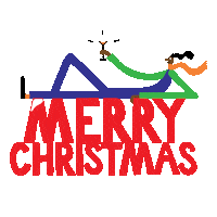 Merry Christmas Sticker by Lawrence Slater