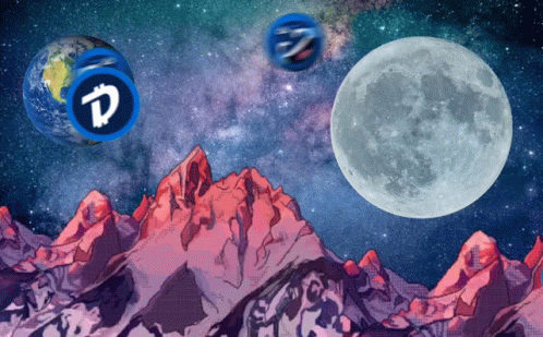 To The Moon Space GIF by DigiByte Memes