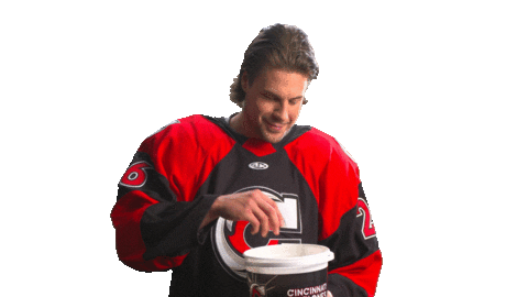 Hockey Eating Sticker by Cincinnati Cyclones