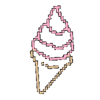 Pixel Summer Sticker