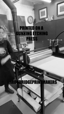 Ironbridgeprintmakers giphygifmaker relief printer printed GIF