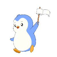 Waving Give Up Sticker by Pudgy Penguins